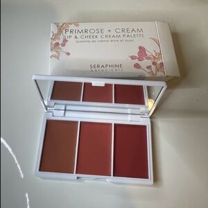 SERAPHINE BOTANICALS PRIMROSE CREAM LIP + CHEEK CREAM PALETTE - 12g/0.42 Oz NEW